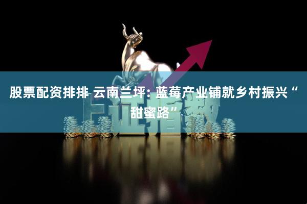 股票配资排排 云南兰坪: 蓝莓产业铺就乡村振兴“甜蜜路”